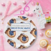 Modern mam maakt beste pannenkoek papieren bordje (Feest)