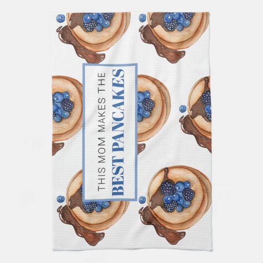 Modern mam maakt beste pannenkoek theedoek (Verticaal)