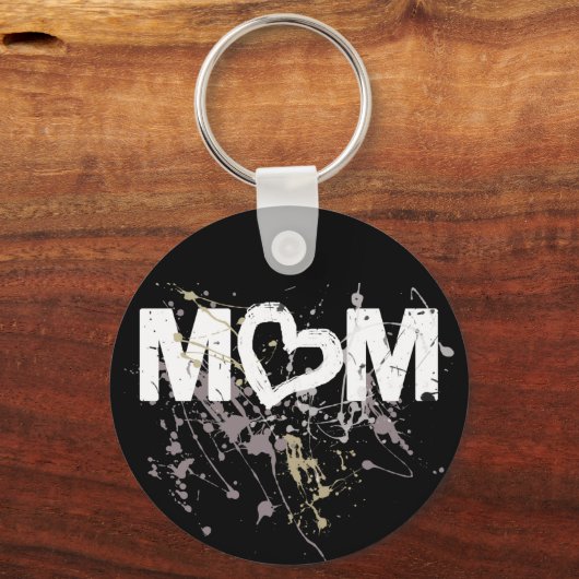 Modern mam, O Heart Design Sleutelhanger (Voorkant)