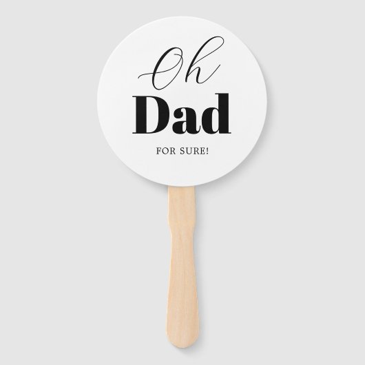 Modern Mam of Pap Baby shower Spel Handwaaier (Achterkant)