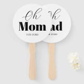 Modern Mam of Pap Baby shower Spel Handwaaier (Voorkant en achterkant)