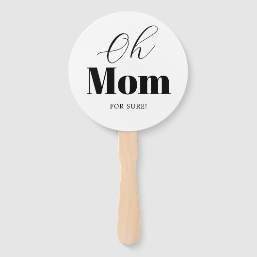 Modern Mam of Pap Baby shower Spel Handwaaier (Voorkant)