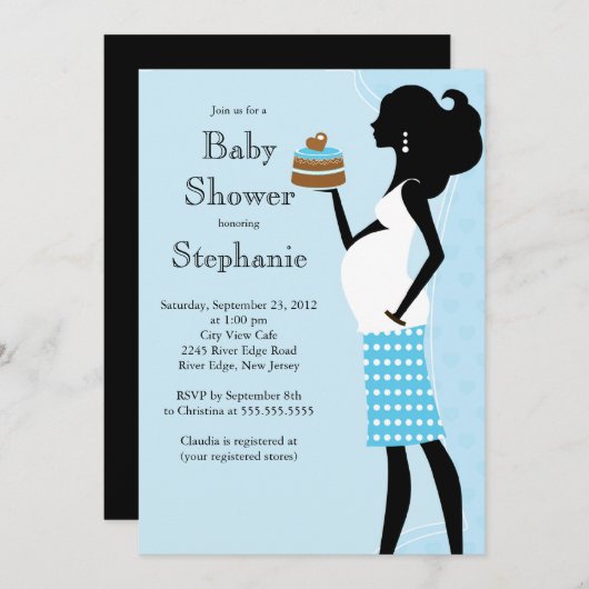 Modern mam om Baby shower te zijn Kaart (Voorkant / Achterkant)