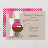 Modern mam pap Baby shower Kaart (Voorkant / Achterkant)