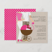 Modern mam pap Baby shower Kaart (Voorkant / Achterkant)