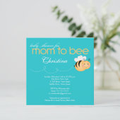 Modern mam-tot-Baby shower uitnodiging (Staand voorkant)