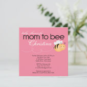 Modern mam-tot-Baby shower uitnodiging (Staand voorkant)