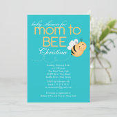 Modern mam-tot-Baby shower uitnodiging (Staand voorkant)