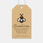 Modern mam-tot-bijen-Baby shower Cadeaulabel (Voorkant)