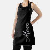 Modern mam zwart-wit script op maat schort (Insitu)