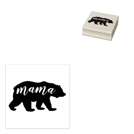 Modern Mama Beer Script Beer Silhouet Rubberstempel (Gestempeld)