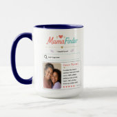 Modern Mama Finder Foto Profiel Ontwerp Mok (Links)