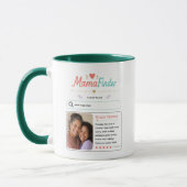 Modern Mama Finder Foto Profiel Ontwerp Mok (Links)