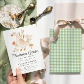 Modern Mama Goose Baby shower Kaart