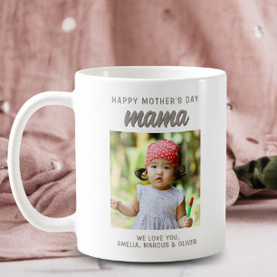 Modern Mama Kids Foto Gelukkige Moederdag Koffiemok