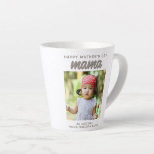 Modern Mama Kids Foto Gelukkige Moederdag  Latte Mok