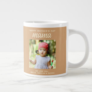 Modern Mama Kids Foto Moederdag Grote Koffiekop