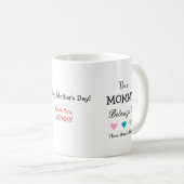 Modern Mama Kind Namen Schattigee Harten Custom Gi Koffiemok (Voorkant rechts)