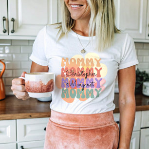 Modern Mama Kinder Namen Moederdag Gift T-shirt