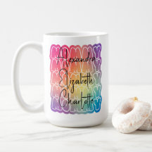 Modern Mama Patroon Kleurrijke Moeder Kind Namen