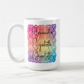 Modern Mama Patroon Kleurrijke Moeder Kind Namen Koffiemok (Links)