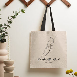 Modern mama vestigde mama tote bag