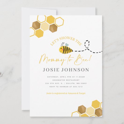 Modern mammie om Baby shower uit te nodigen Kaart (Voorkant)