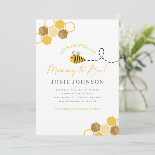 Modern mammie om Baby shower uit te nodigen Kaart (Staand voorkant)