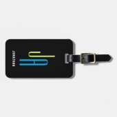 Modern Man Monogram Bagagelabel (Voorkant horizontaal)