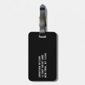 Modern Man Monogram Bagagelabel (Achterkant verticaal)