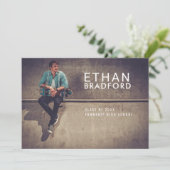 Modern Man Stijlvolle foto afstuderen partij Kaart (Staand voorkant)