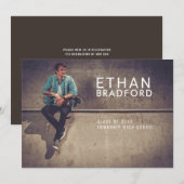 Modern Man Stijlvolle foto afstuderen partij Kaart (Voorkant / Achterkant)