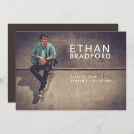 Modern Man Stijlvolle foto afstuderen partij Kaart