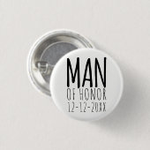 Modern Man van Honor Wedding Pin Button (Voorkant /achterkant)