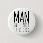 Modern Man van Honor Wedding Pin Button (Voorkant)