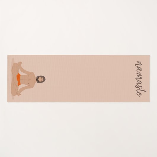 Modern Man Yogi Oefening Poses Namaste Vrede Yogamat (Voorkant (horizontaal))