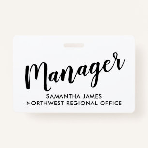 Modern Manager ID-badge Badge