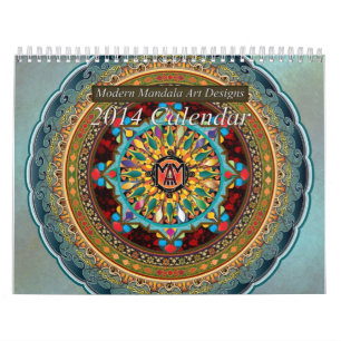 Modern Mandala Art Design 2014 Agenda Kalender