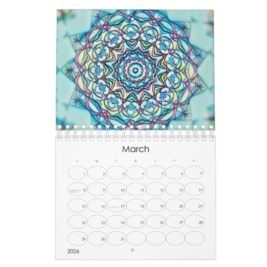 Modern Mandala Calendar Kalender (Mar 2026)