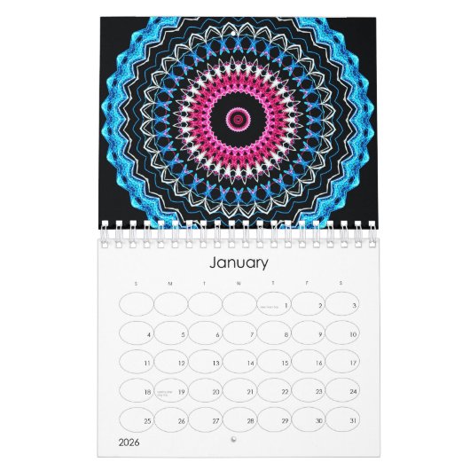 Modern Mandala Calendar Kalender (Jan 2026)