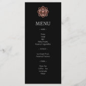 Modern Mandala Celtic Knot Roos Gold Wedding Menu (Voorkant)