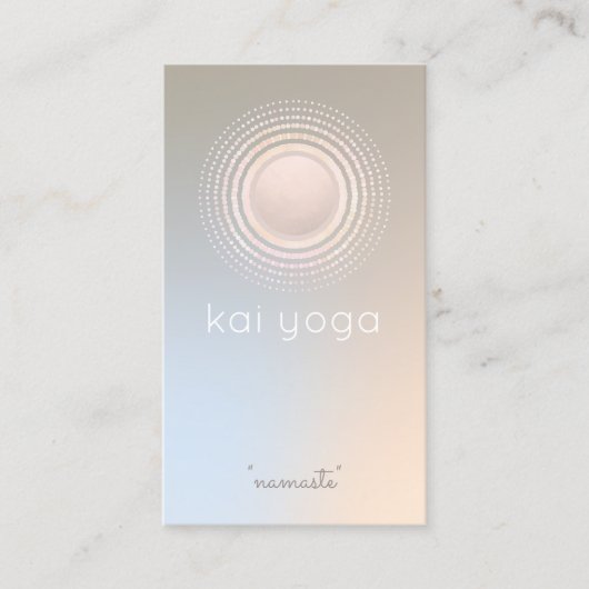 Modern Mandala Circle Logo, Yoga Instructor Visitekaartje (Voorkant)