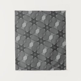 MODERN Mandala COLOR BLACK GRAY STAR TAPESTRY Wandkleed