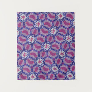 MODERN Mandala COLOR BLACK PINK ROSE TAPESTRY Wandkleed
