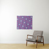 MODERN Mandala COLOR BLACK PINK ROSE TAPESTRY Wandkleed (In Situ (horizontaal))