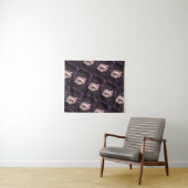 MODERN Mandala COLOR PINK EYE TAPESTRY Wandkleed (In Situ (horizontaal))