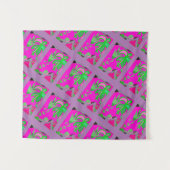 MODERN Mandala COLOR PINK GREEN TREE Wandkleed (Voorkant (horizontaal))