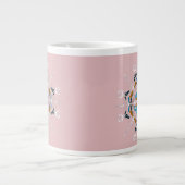 Modern Mandala Floral Blush Pink Bohemian Art Grote Koffiekop (Voorkant)