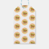 Modern Mandala Foliage Thanksgiving Gift Label Cadeaulabel (Achterkant)