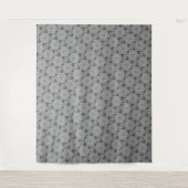 MODERN Mandala KLEINE LIJNEN - ZWART-GRAY Tapestry Wandkleed (Voorkant)